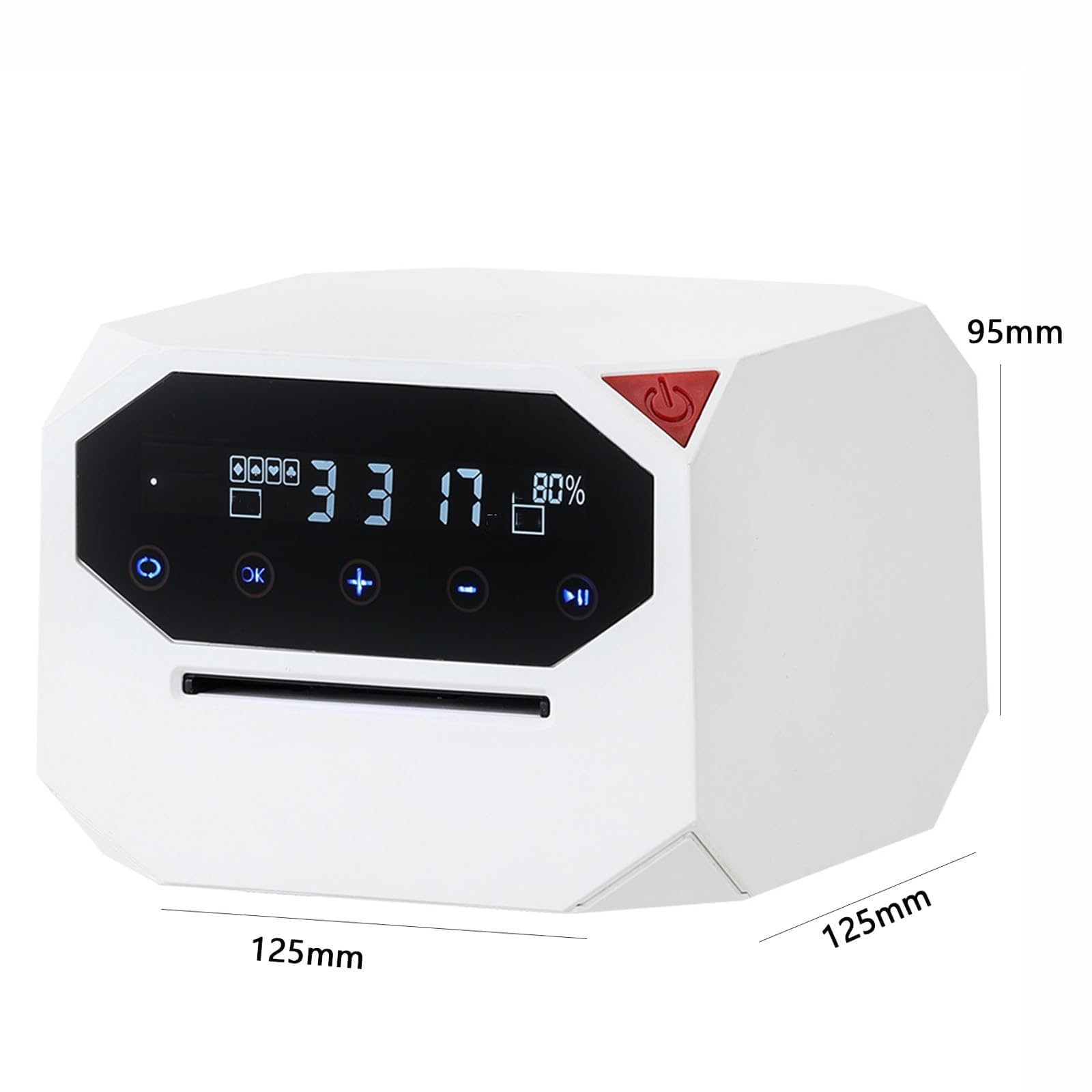 Mélangeur automatique de cartes - Distributeur portable rotatif à 360° pour 2 à 12 joueurs - Rechargeable 2500 mAh - Idéal pour UNO, Poker, Texas Hold'em