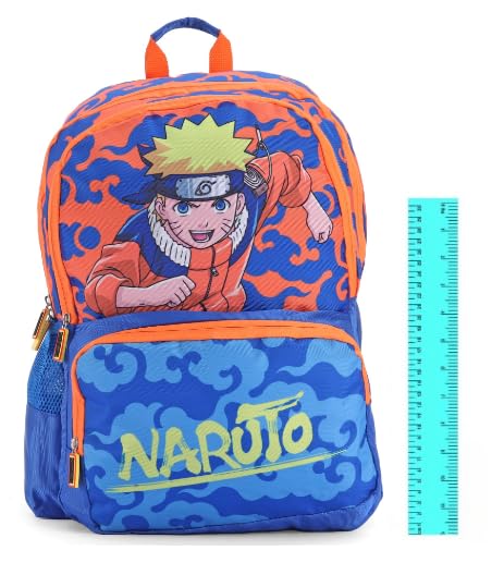 Image of STRIDERS Naruto School Bag for Kids Spacious Durable Rolling Backpack with Padded Comfortable Straps & Fun Design Perfect for School Travel & Play (16 Inch)