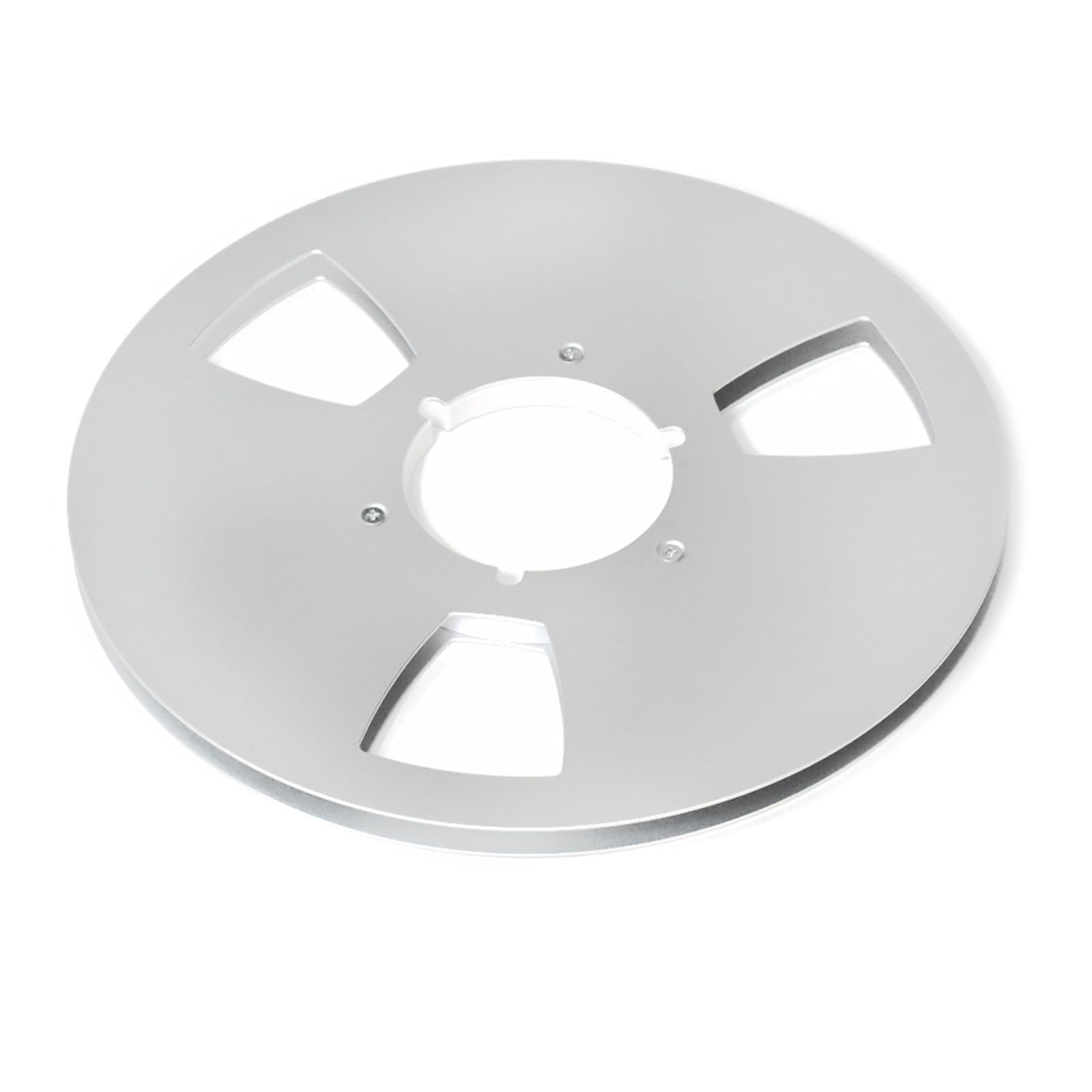 Sisyeuo Duty 3 Hole Aluminum Reel for 1/4" Open Tape Decks 10.5Inch Hub Disk Accessory Empty Hub with Disk