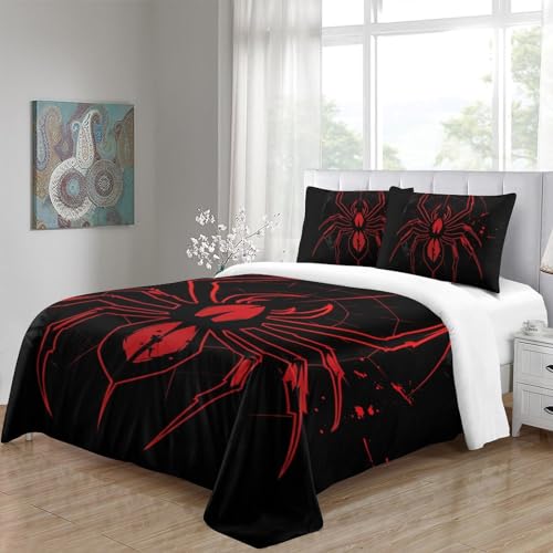 Housse de couette 3D araignée microfibre douce pour stopper la transpiration sur lit double - 5