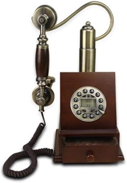Amazon Co Jp 昔ながらの電話 固定電話レトロ電話 固定電話木製回転式ダイヤルハンズフリー電話 樹脂クラシックブラックプラスチック部品メッキ レトロヴィンテージ壁電話家の装飾 Color A おもちゃ