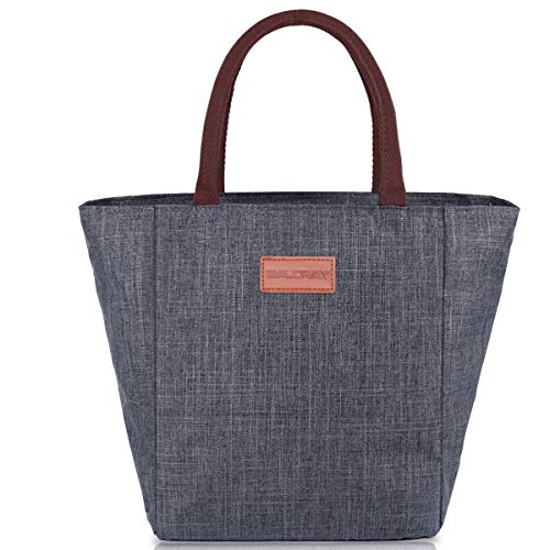 BALORAY Lunch Bag Tote Bag Lunch Organizer Lunch Holder Lunch Container (G-199L Grey)