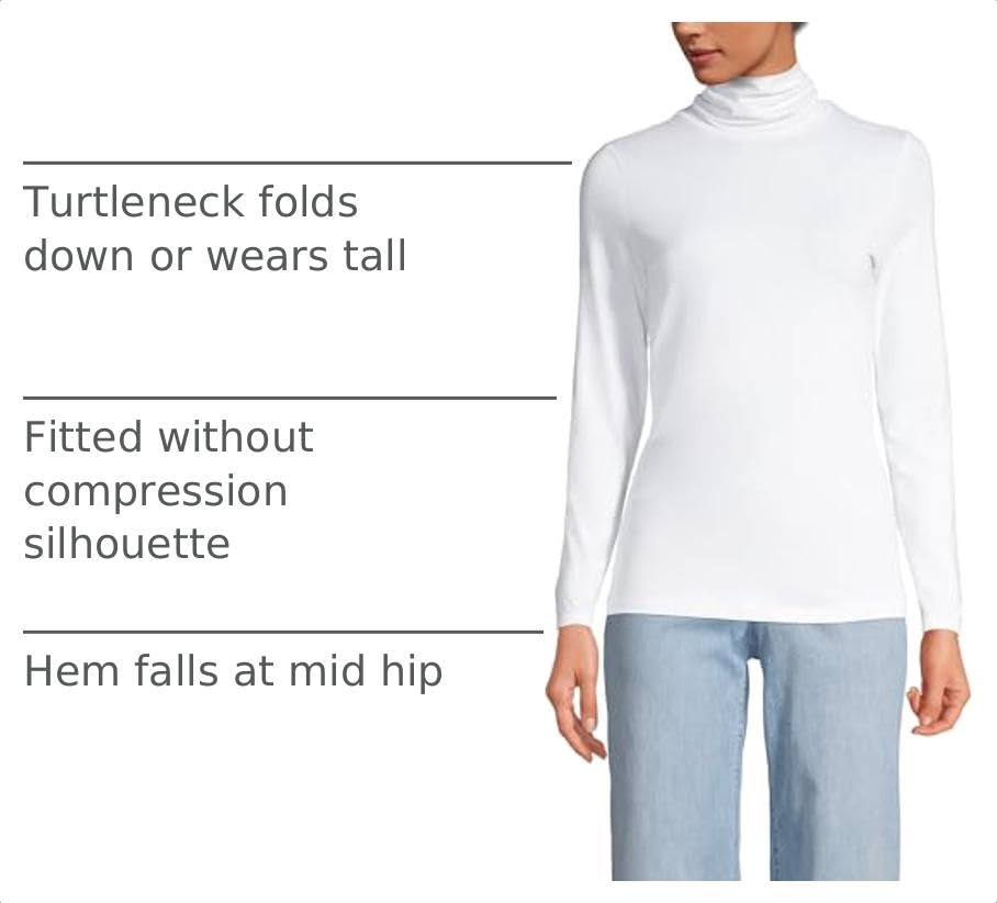Image of Lands' End Women's Jersey Knit Turtleneck