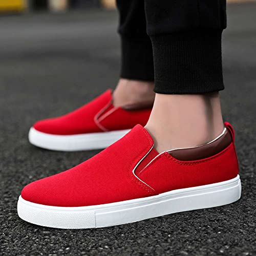 YAXE Men's Slip On Canvas Loafers Casual Skateboarding Shoes4