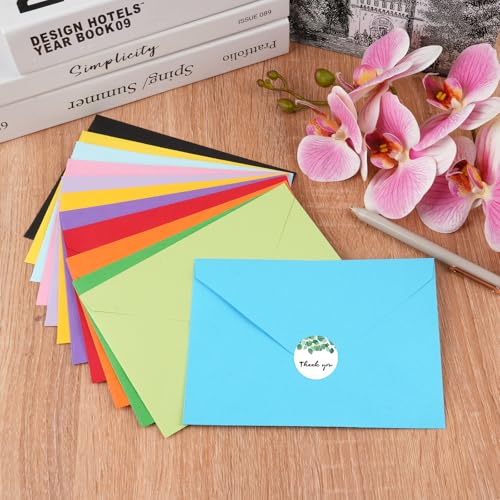 Briefumschläge Bunt - Aufklebern für Geburtstage, Hochzeiten, Weihnachten (C6 16.2 * 11.4CM)