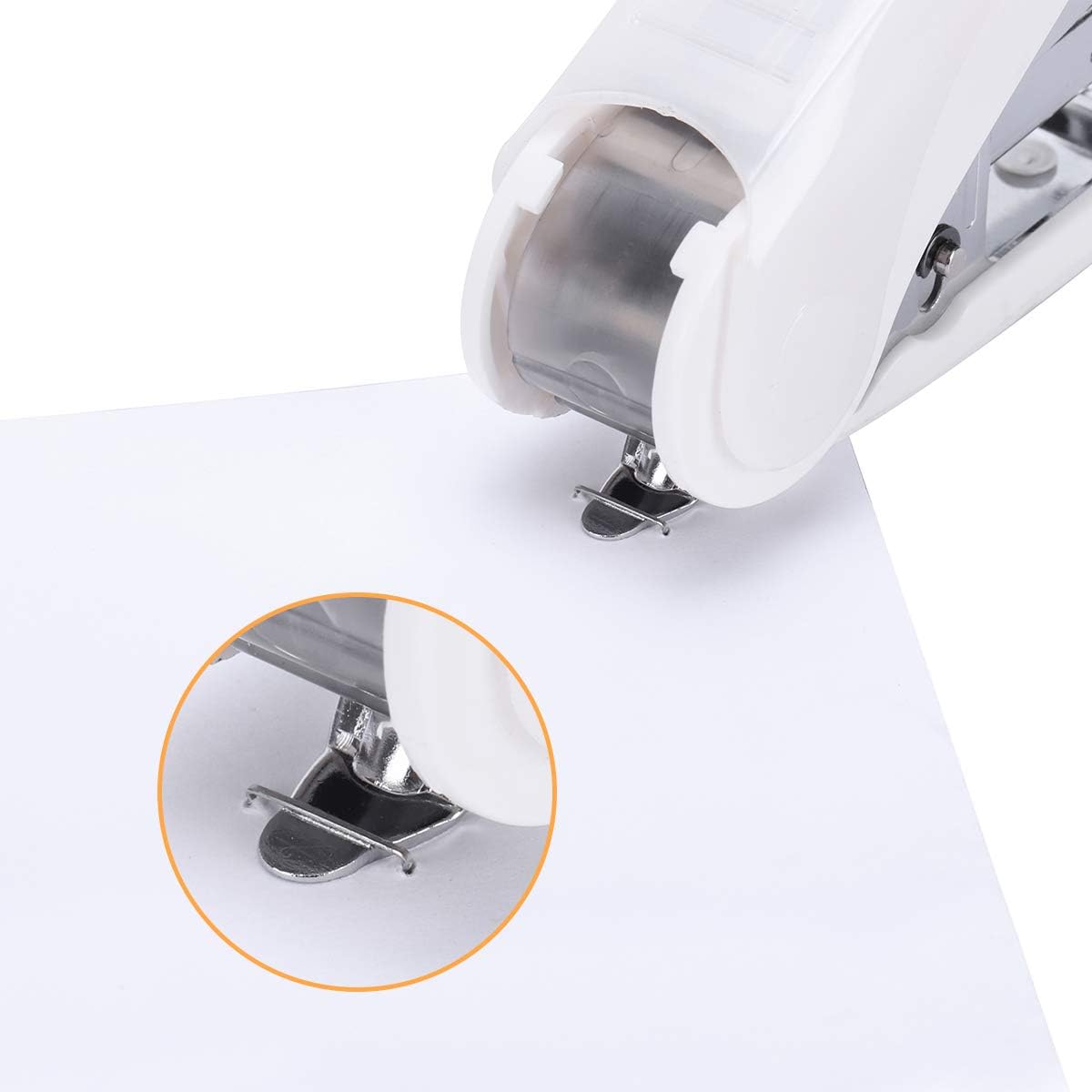 Craftinova Labor-Saving Mini Stapler Maximum, 20 Sheets Capacity, with 1000 Staples,Built-in Staple Remover and Staples Storage-White …