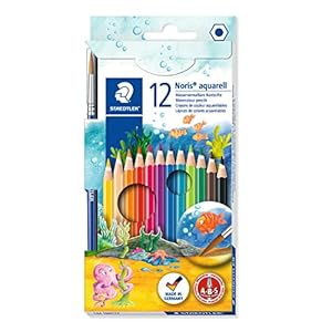 STAEDTLER Noris Aquarell Buntstifte 14410NC12, 12 Farben