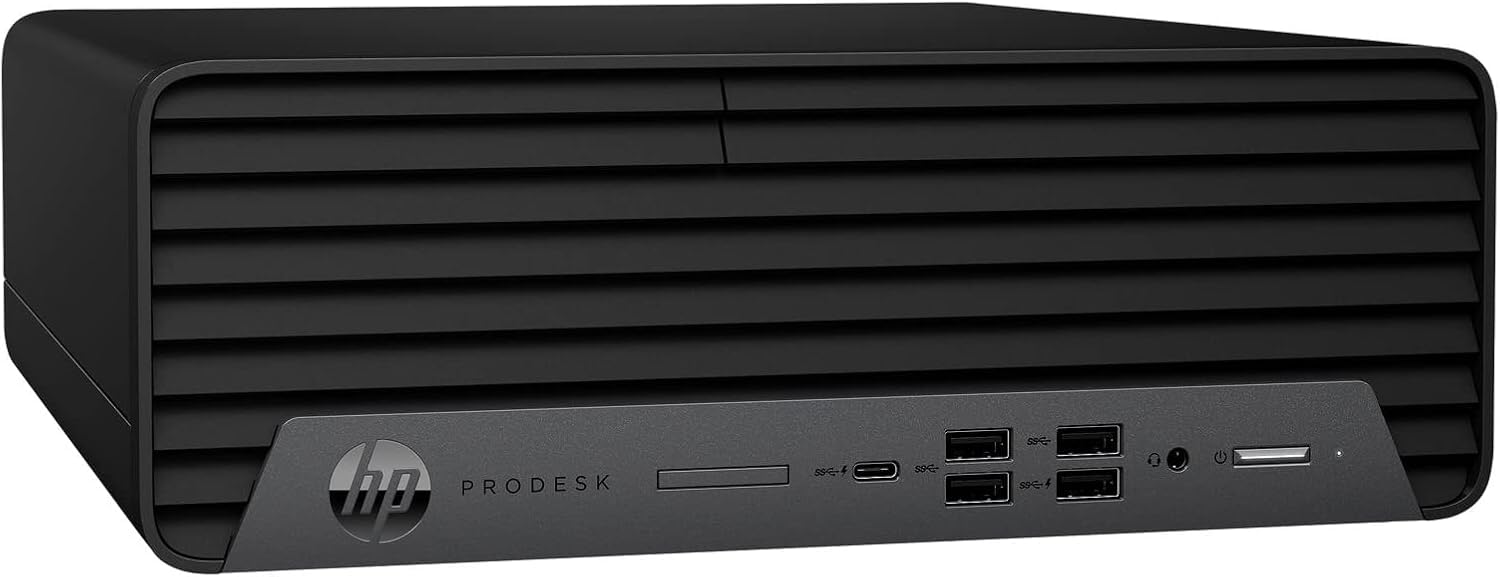 HP ProDesk 600 G6 Small Desktop Computer, Intel Core i5-10500, 16 GB RAM, 512 GB SSD, WiFi, Bluetooth, US QWERTY Keyboard, Windows 11 Pro (ricondizionato)