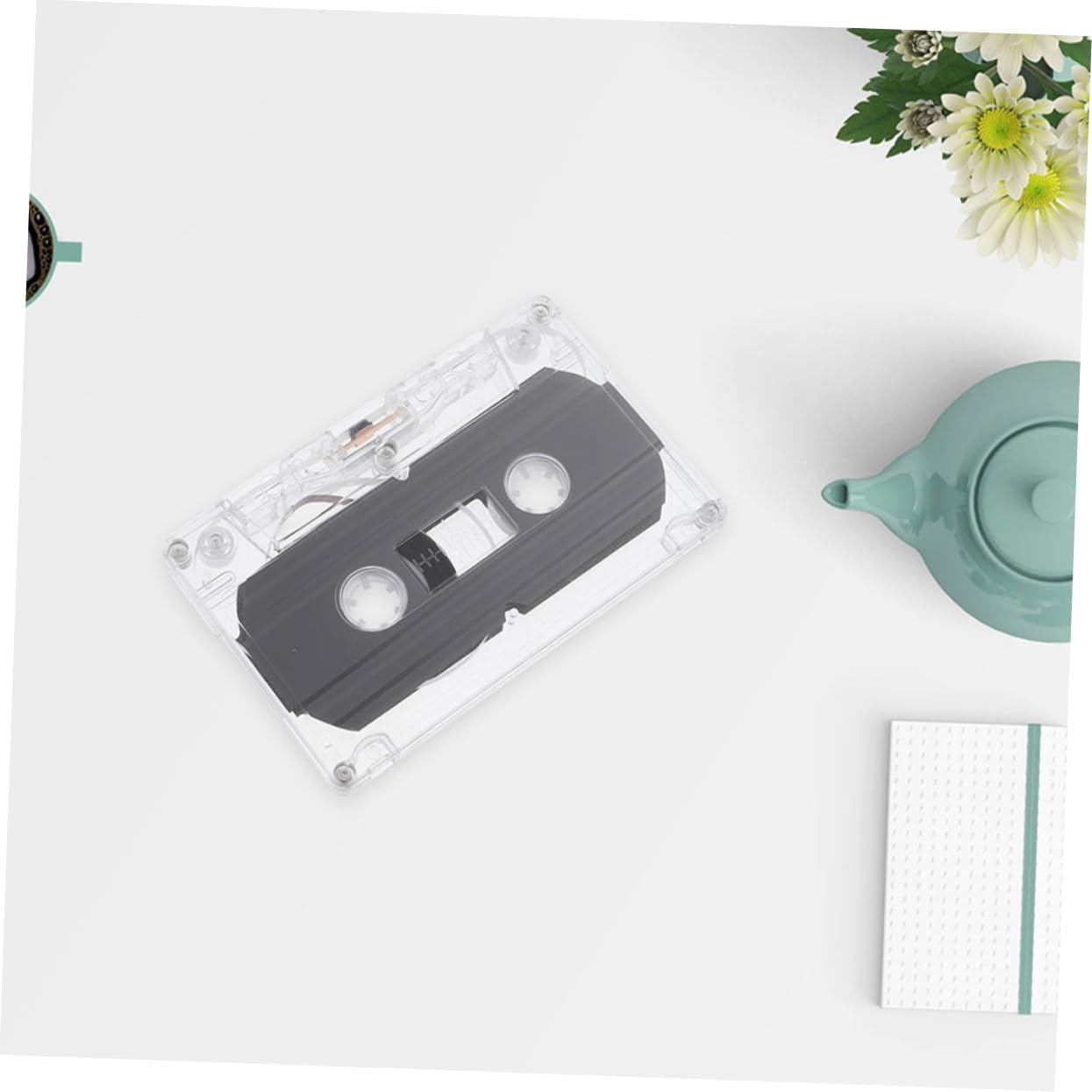 8pcs Blank Audio Cassette Tapes with Clear Cases for Music and Speech Recording for DIY Retro Messages and Voice Notes