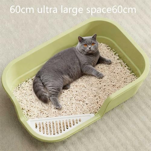 Litière extra large pour chats d'appartement bac semi-fermé durable - 8