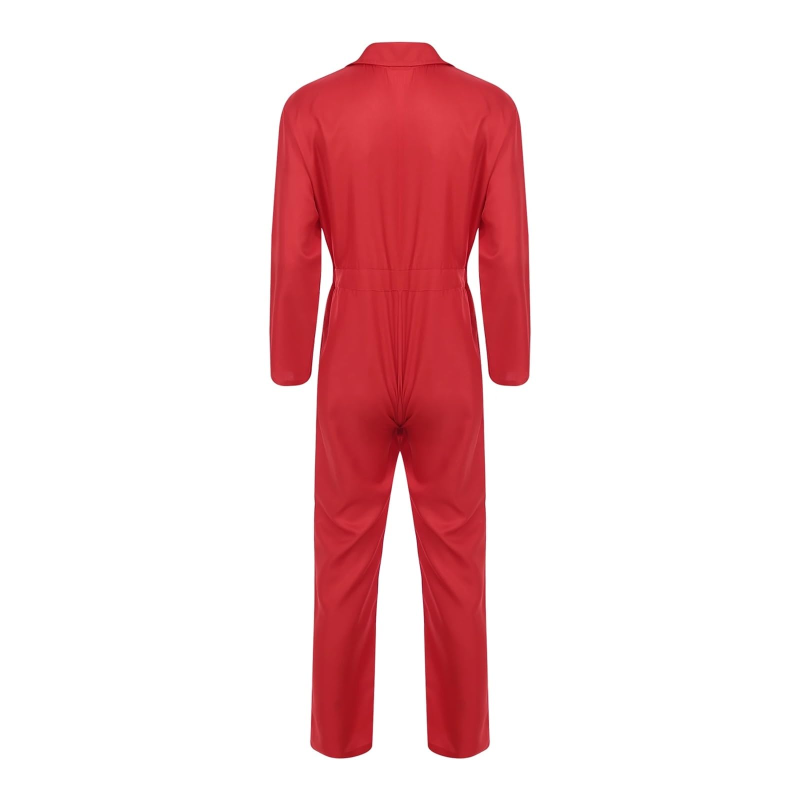 Tuta da uomo e donna, tuta con risvolto, manica lunga, meccanico, uniformi officina, volo per Officine e Magazzini Meccanici(Pink,3XL)
