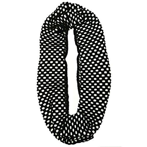 allydrew Lotsa Dots Polka Dot Infinity Winter Knit Scarf Acrylic Circle Scarf2