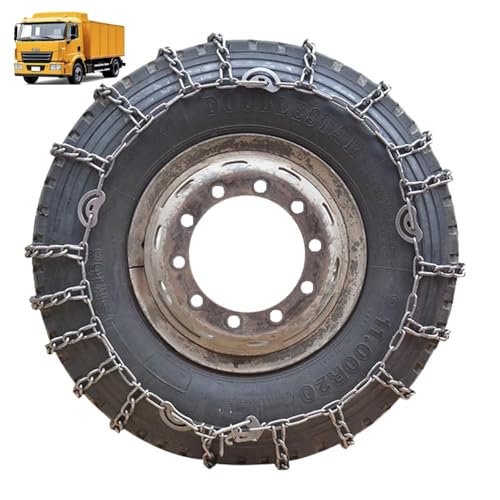Snow Chains Tire Chains For Cars Suv Pickup Trucks Commercial trucks- Quick Fit AND Easy Installation,Reusable Universal Emergency Traction Snow Chains 2pcs 245/70R19.5 9mm 11.00-20