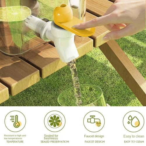 Dispensador de agua para nevera de 4L: tanque transparente y reutilizable con grifo 7