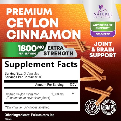 Nature's Nutrition Extra Strength Cinnamon Capsules