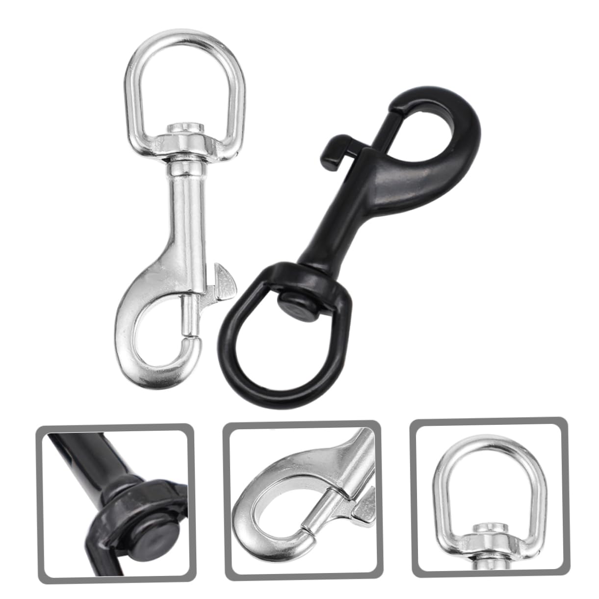 Gatuida 6stücke Edelstahl Drehbare Schnapphaken Für Hundeleinen Robuste Lanyard-clips Für Vielseitige Anwendungen Für Haustiere Und Outdoor-aktivitäten