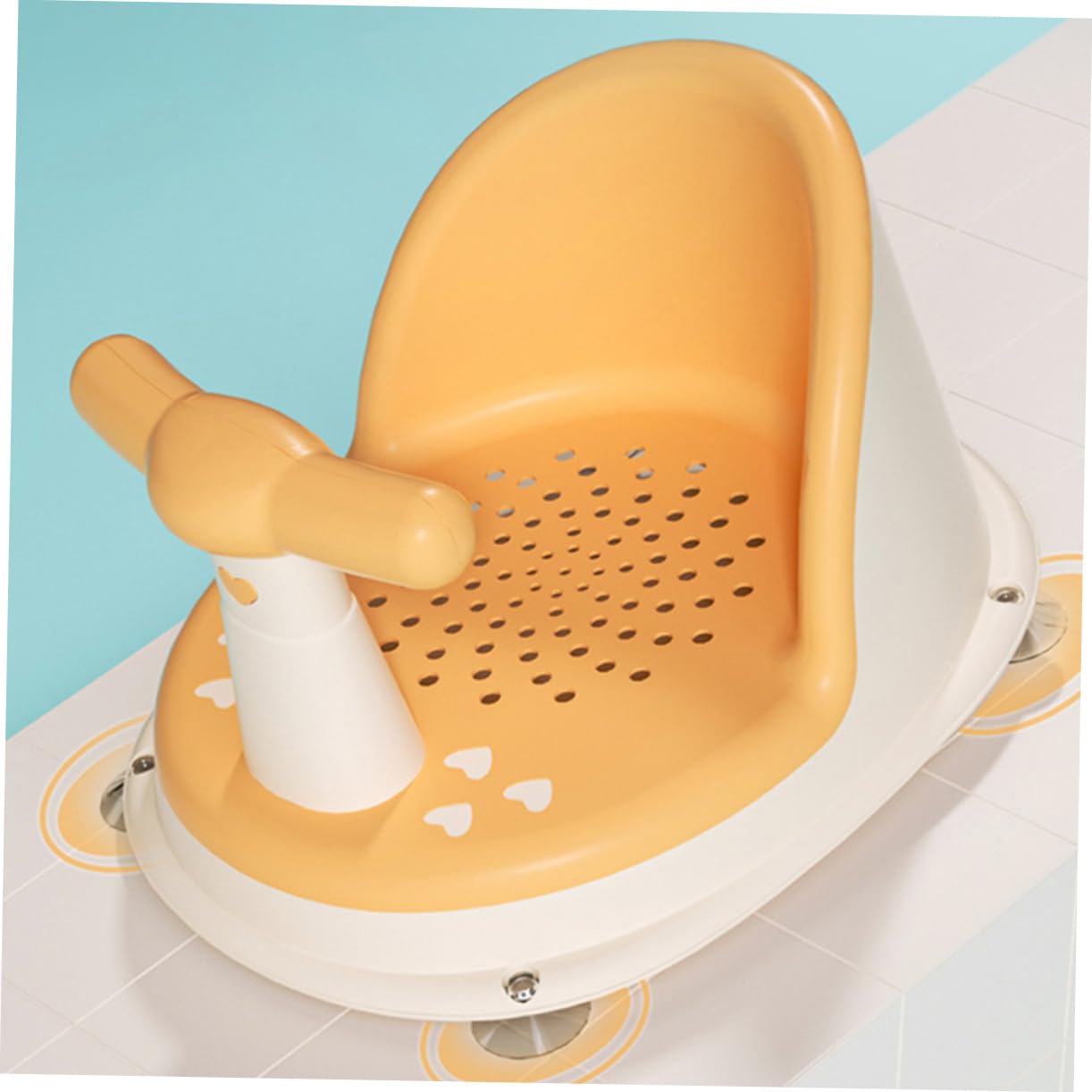 Asiento de Baño para Bebés Compacto Limpieza Fácil, Material Pp y Tpe, Antideslizante Adecuado Hora del Baño y Alimentación