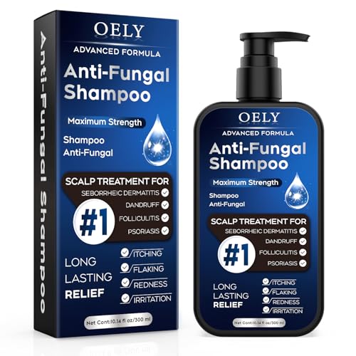 Antifungal Psoriasis Shampoo for Seborrheic Dermatitis, Folliculitis & Scalp Psoriasis,...