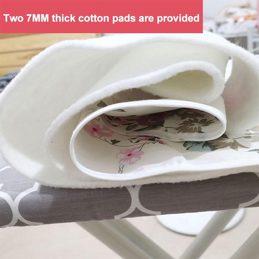 Funda Tabla Planchar, Fundas for Tabla de Planchar con Acolchado de Tamaño Estándar, Funda Tabla Planchar Ajustable, Se Adapta a la Mayoría de Las Tablas de Planchar(Large)
