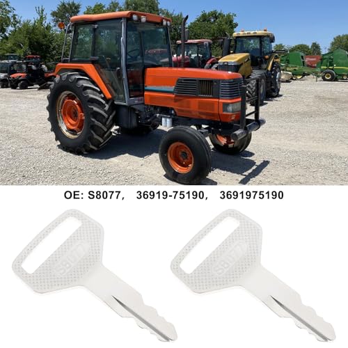 LT Easiyl Traktor-Zündschlüssel S8077 3691975190, kompatibel mit Kubota M-Serie Traktor M-110DTC, 5 Stück