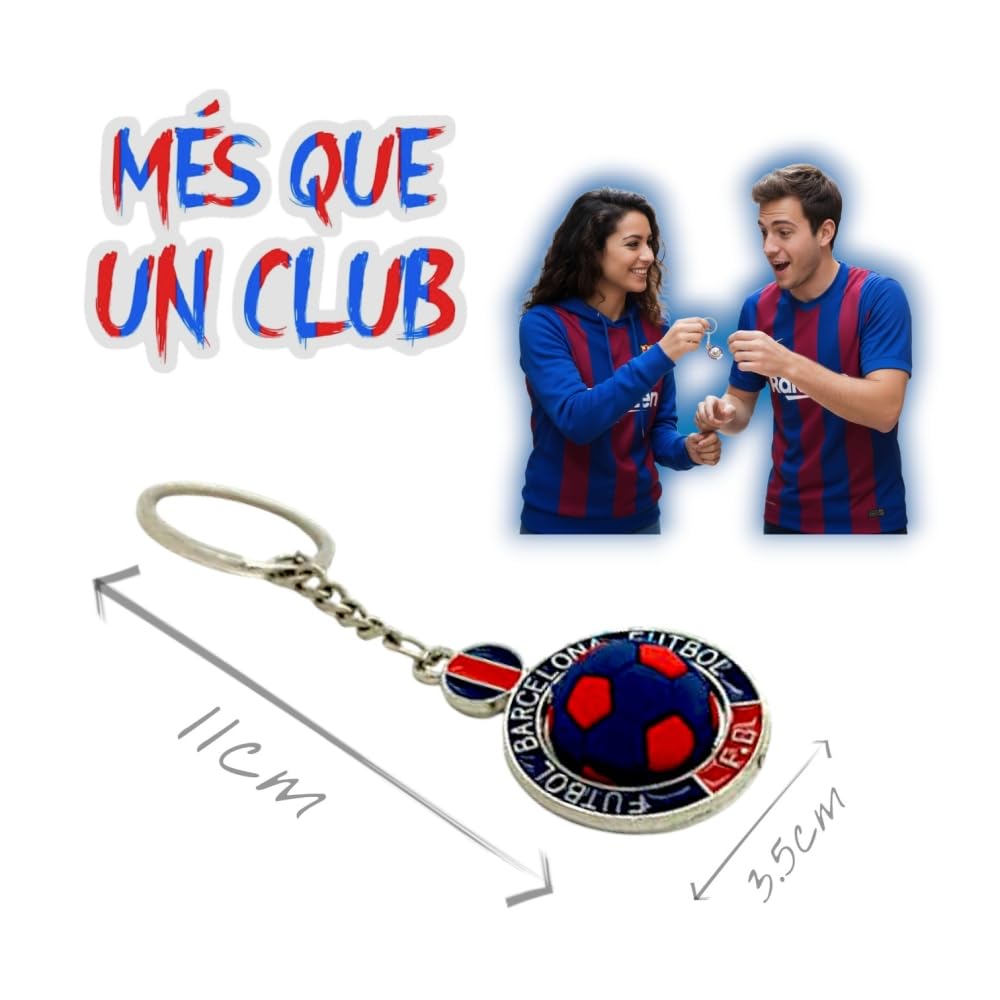 BDM Portachiavi Barcellona Football con Bandiera della Catalogna e Pallone