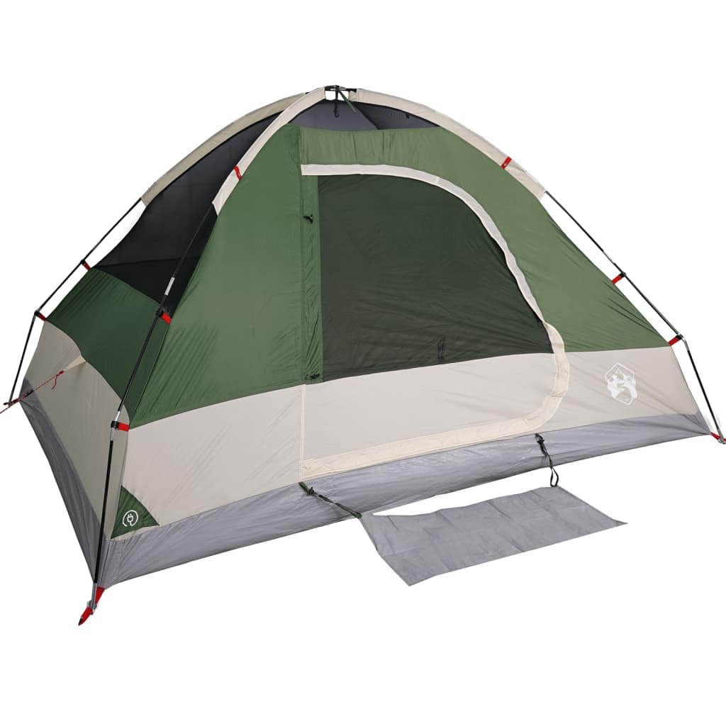 Tienda de campaña iglú para 4 Personas Impermeable Verde, Camping Tienda - 94777