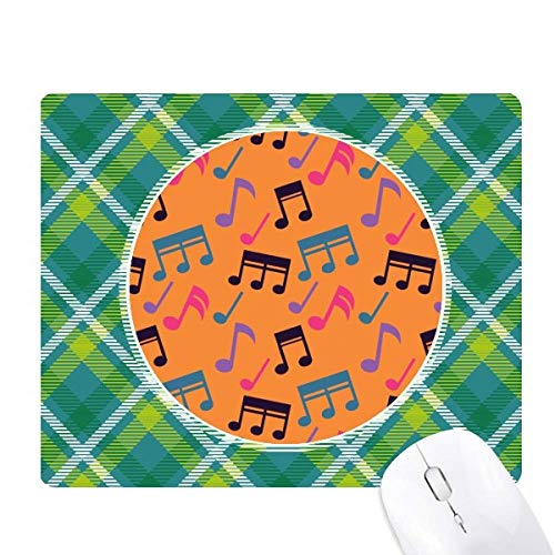 Tapis de souris notes de musique orange et style pixel pour setup gaming ou teletravail