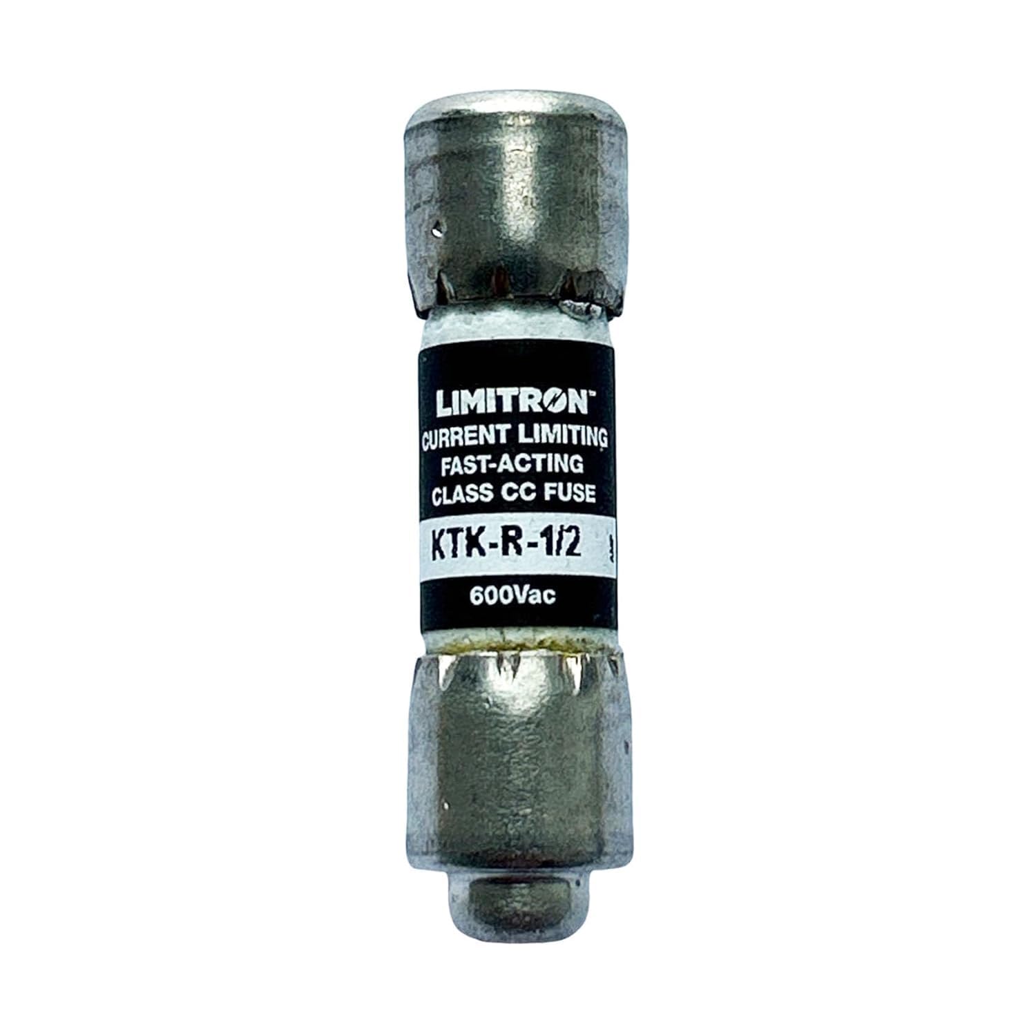 10-Pack New KTK-R-1/2 KTK-R-1/2A KTK-R 0.5A 600Vac Fast Acting Fuse,KTK-R-1/2A Current Limiting Class CC Rejection Cartridge Fuses