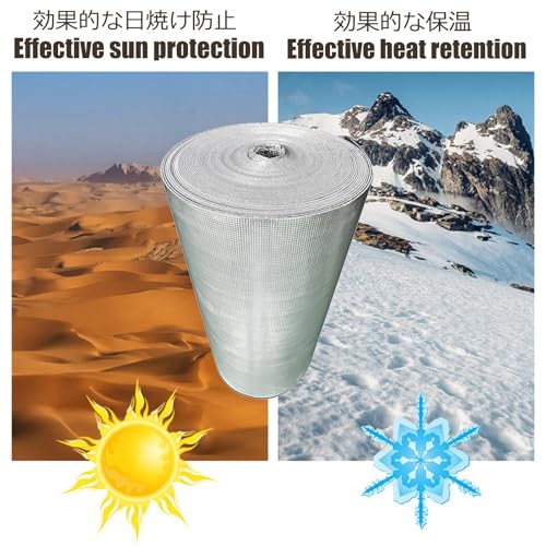 Rotolo di pellicola riflettente per termosifone, a doppio strato, isolamento termico e barriera termoriflettente, autoadesiva, a bolle d'aria (600 cm x 0,5 cm) per efficienza energetica