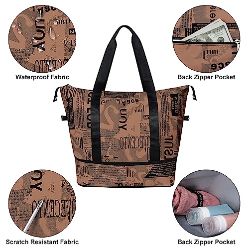 HUA ANGEL Women Travel Duffel Bag Lightweight Sport Gym Bag Waterproof Weekend Overnight Bag with Wet and Dry Separation Pocket for Travel Gym Training Yoga Fitness Swimming - Image 4