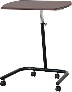 Nakabayashi FDC-202DM Caster Table Side Table Meeting Desk Dark Wood Grain