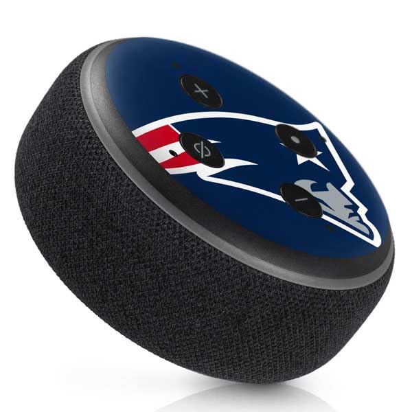Skinit Decal Audio Skin Compatible with Amazon Echo Dot 3 - Officially Licensed NFL New England Patriots Large Logo Design