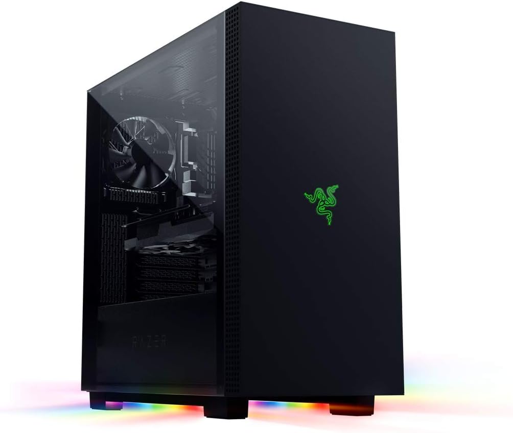 Tomahawk Atx - Mid Tower Gaming Case With Razer Chroma RGB (Swing Doors On Both Sides, Ventilation, Dust Filter, Cable Management, For Radiators Up To 360mm) Black