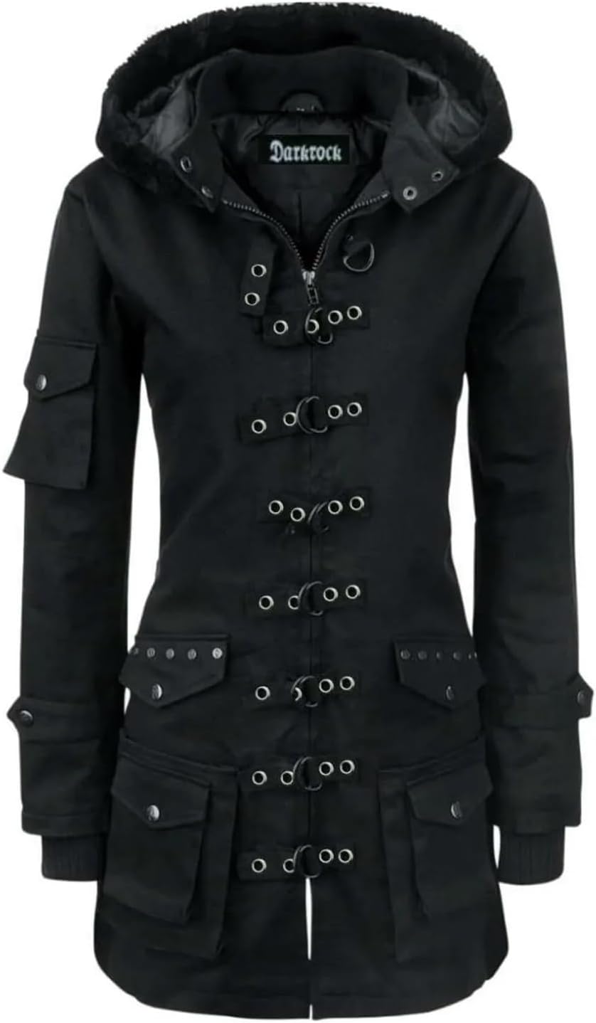 Darkrock Women's Winter Coat Sherpa Lined Cotton Military Jacket Thicken Heavy Parka with Hood