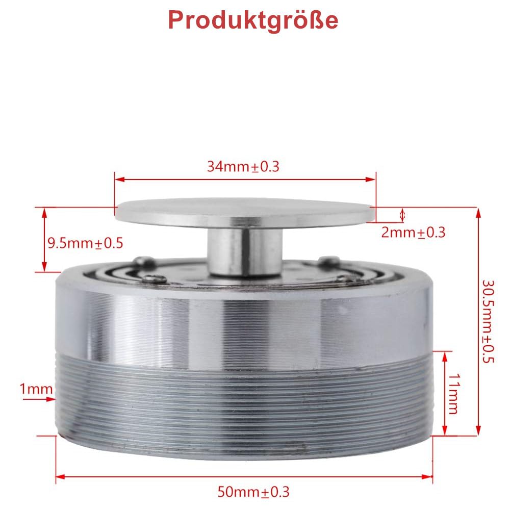 Duokon 1 Stücke 50 MM 2 Zoll Alle Frequenz Resonanz Lautsprecher Vibration Runde Starke Bass Vibration Lautsprecher 360 ° FrequenzüBertragung Sound (4Ω 25W)