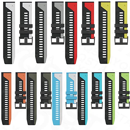 Bracelet silicone pour Garmin Fenix 7X 6X 5X résistant et confortable 26mm