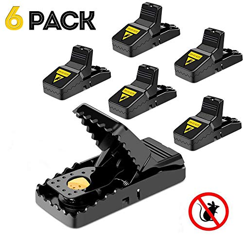 Preisvergleich Produktbild Nurkoo 6 Stück Mausefalle Köder Rattenfalle Schlagfalle Einfaches Aufstellen und Wiederverwendbar Mäusefalle Schlagfalle Für Küche Zimmer Haus Und Garten