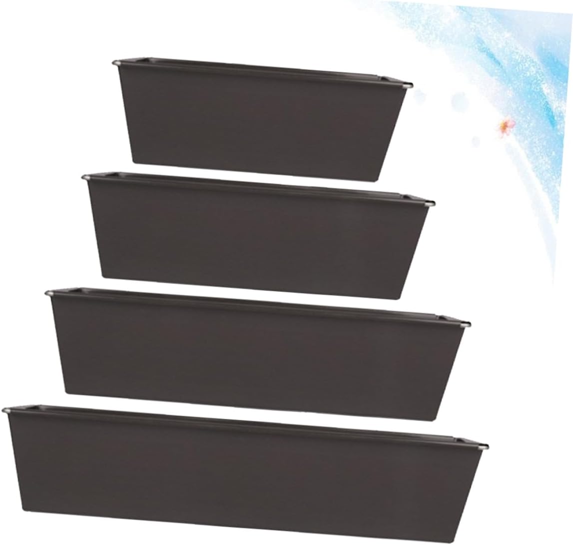 4-piece Non-stick Bread Cake Molds Baking Pan Household Bakeware Baking Supplies Carbon Steel Construction
