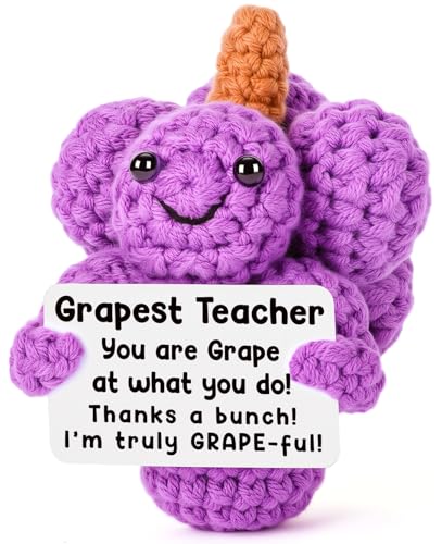 Weming Teacher Appreciation Gift, Handmade Mini Crochet Grapes, Back to School...