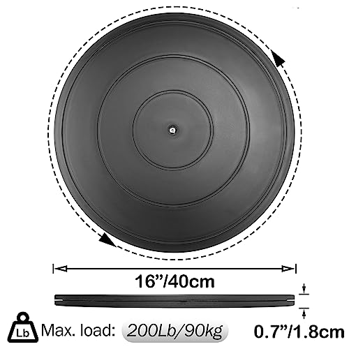Image of 16 Inch Lazy Susan Turntable Heavy Duty Rotating Swivel Stand Lazy Susan with Steel Ball Bearings for Flat Panel Monitors, Computer, TV, Speakers, Bonsai, Statue, Cabinet Organizer