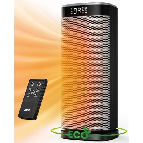 iDOO Space Heaters for Indoor Use, Portable Heater for Office, Small Bedroom & large Room, Electric Tower Heating with Remote, Ceramic Fast Heat – Calentones Eléctricos para Cuarto – christmas gifts