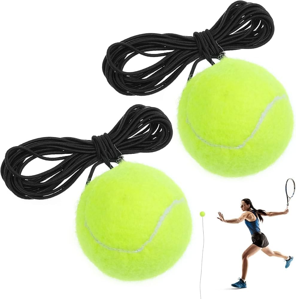 hanging practice ball for cricket training (pack of 2) | solo practice aid, improves batting skills, rebound training, adjustable hang height, all skill levels