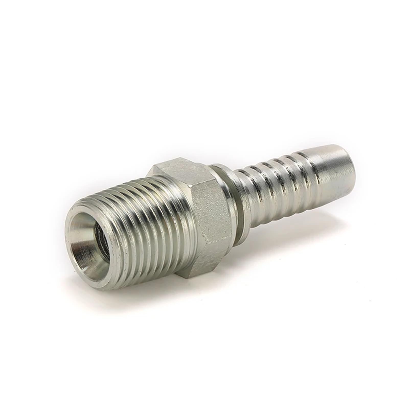 100PCS 13011-06-06 BSPP Threaded Hydraulic Male Hose Fitting Flat Seal Use with R3/8 * 19XDN10 Hose Tail Straight Fitting