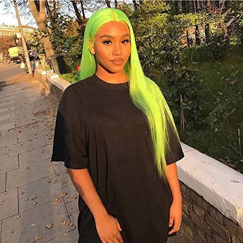 Perruque cosplay vert citron Karissa longue sans colle pour vos conventions