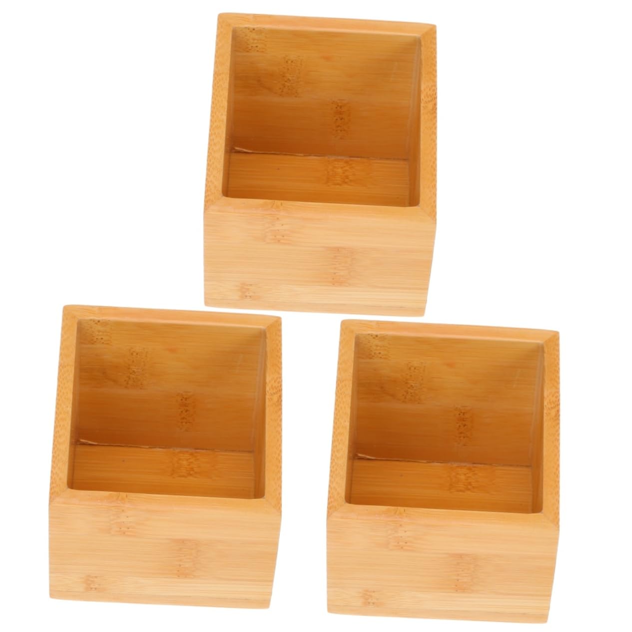 COLLBATH 3 pcs Delicate Wooden Tea Bag Storage Case Multi Function Organizer for Tea Bags Candy and Items and Portable with Smooth Edges for Use for Home and Hospitality