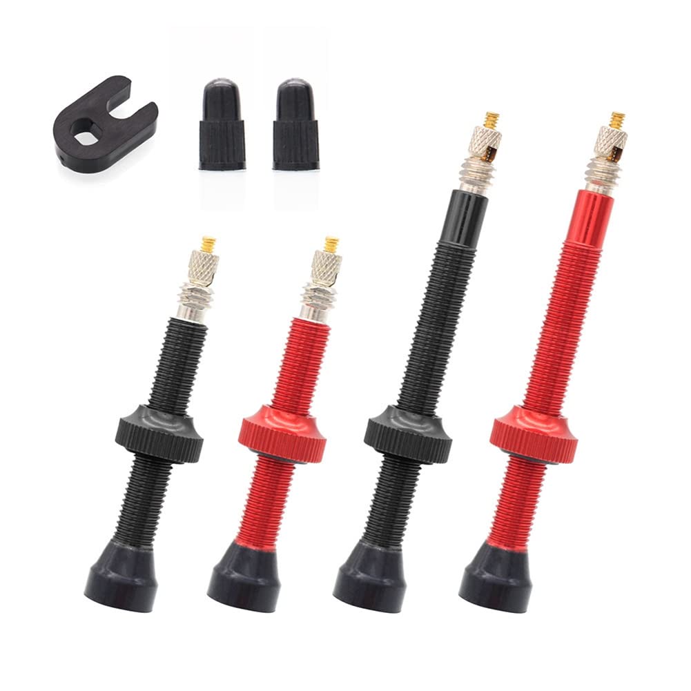 WeddHuis 4 Pièces Valve Tubeless VTT Valves sans Chambre à Air Tige de Valve de Vélo pour Pneus de Vélo