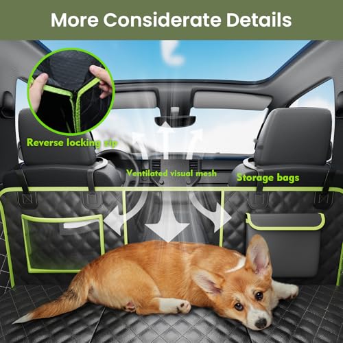 pecute Hundedecke Auto Rückbank für LKW 145 * 73 cm, Hartboden Hund Auto Rückbank, Hochwertig Wasserdicht, Leicht zu Reinigen und Einfach zu Verstauen, für Full Size SUV/LKW, bis zu 150 kg