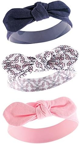 Yoga Sprout Baby Girls' Cotton Headbands, Trellis, 0-24 Months