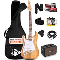 COMPLETE GUITAR KIT FOR BEGINNERS - This all-in-one electric guitar kit includes everything a beginner needs: a full-size 6-string guitar, a 5W amplifier, a gig bag, spare strings, a shoulder strap, and six picks. Perfect for beginners and advanced. ...