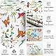 Xinvery Dinosaurier Tischdecke, Dinosaurier Rechteckige Plastik Einweg Tischdecke Dino Thema Geburtstag Party Dekoration Dekorationen für Kinder Jungen 137 x 274cm